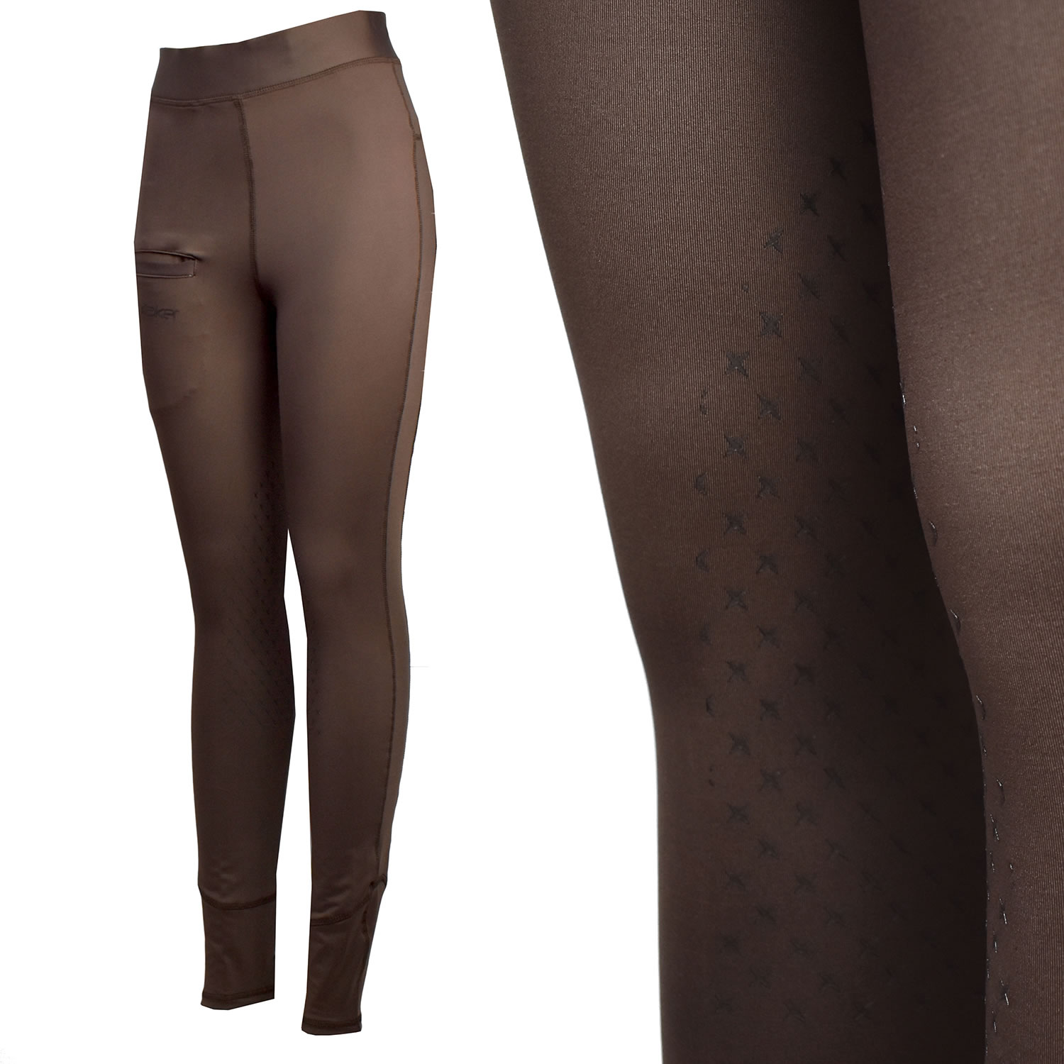 WHITAKER HENSHALL RIDING TIGHTS BROWN  SMALL LADIES