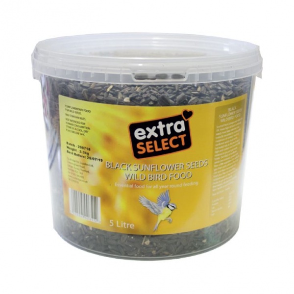 Extra Select Wild Bird Food Bucket Black Sunflower